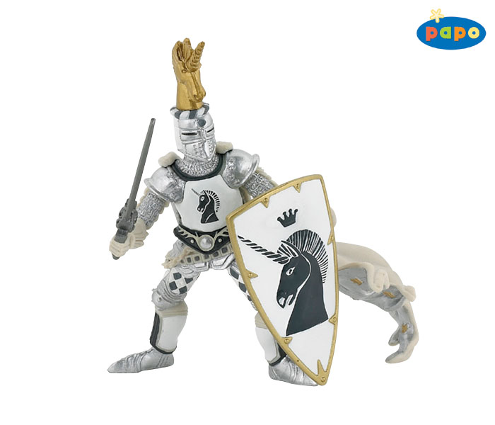 papo - Waffenmeister Helmbusch Einhorn, silber
