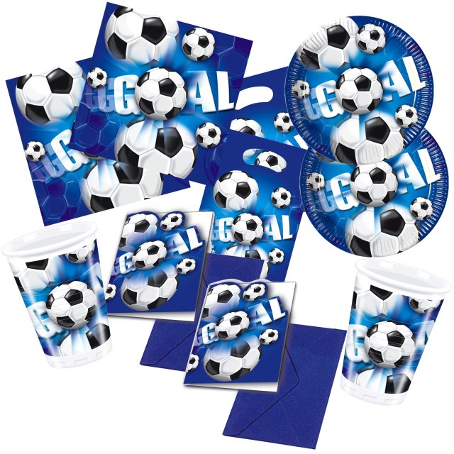 Fu�ball - Party-Set GOAL blau