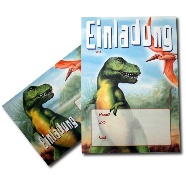 Dinosaurier - Einladungskarten